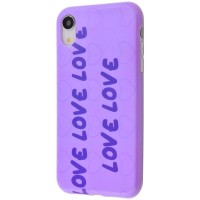 Чохол для iPhone Xr Glossy "Love" світлофіолетовий