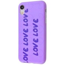 Чохол для iPhone Xr Glossy "Love" світлофіолетовий
