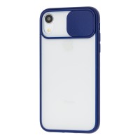 Чохол для iPhone Xr LikGus Camshield camera protect синій