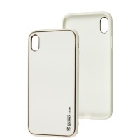 Чохол для iPhone Xr Leather Xshield white