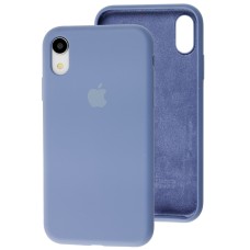 Чохол для iPhone Xr Silicone Slim Full camera lavender gray