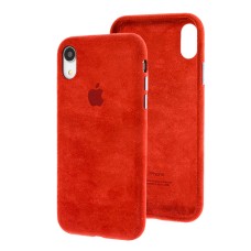 Чохол для iPhone Xr Alcantara 360 червоний