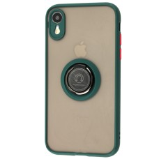 Чохол для iPhone Xr LikGus Edging Ring оливковий