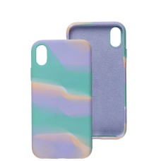 Чохол для iPhone Xr Aquarelle full бірюзово-бузковий