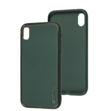 Чохол для iPhone Xr Leather Xshield army green