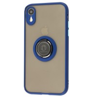 Чохол для iPhone Xr LikGus Edging Ring синій