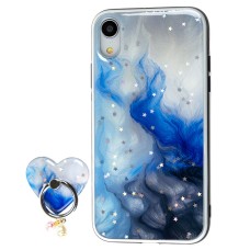 Чохол для iPhone Xr блискітки print + popsocket "небо"