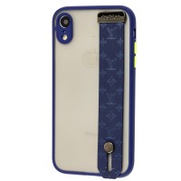 Чохол для iPhone Xr WristBand LV синій