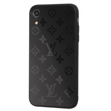 Чохол для iPhone Xr glass LV чорний