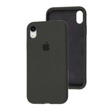 Чохол для iPhone Xr Silicone Full сірий / olive gray