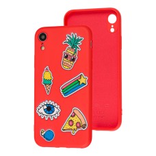 Чохол для iPhone Xr Wave Fancy color style pineapple/red