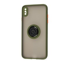 Чохол для iPhone Xs Max LikGus Edging Ring зелений