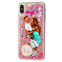 Чохол для iPhone Xs Max блискітки вода "mother loves son"