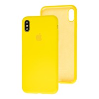 Чохол для iPhone Xs Max Silicone Slim Full camera canary yellow