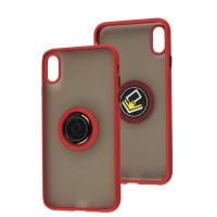 Чохол для iPhone Xs Max LikGus Edging Ring червоний