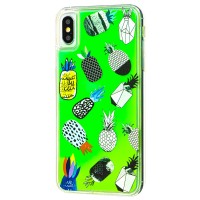 Чохол для iPhone Xs Max "Neon пісок" ананас