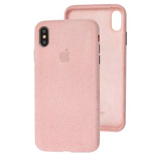 Чохол для iPhone Xs Max Alcantara 360 " pink sand "