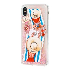Чохол для iPhone Xs Max блискітки вода "mother with daughter at sea"