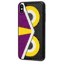 Чохол для iPhone Xs Max Tybomb Fendi зі стразами чорний