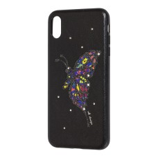 Чохол для iPhone Xs Max WK design чорний "метелик"