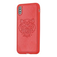 Чохол для iPhone Xs Max Kenzo leather червоний