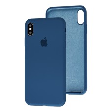 Чохол для iPhone Xs Max Silicone Slim Full camera navy blue