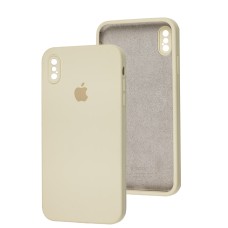 Чохол iPhone Xs Max Square Full camera бежевий / antique white