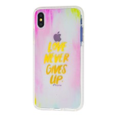 Чохол для iPhone Xs Max силікон Tech 21 "love never gives up"