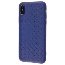 Чохол для iPhone Xs Max Weaving case синій