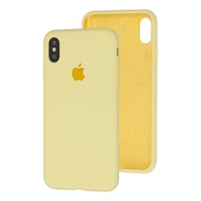 Чохол iPhone Xs Max Silicone Full жовтий / mellow yellow