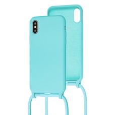Чохол для iPhone Xs Max Lanyard without logo turquoise