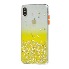 Чохол для iPhone Xs Max Glitter Bling жовтий