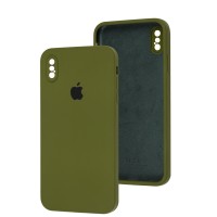 Чохол для iPhone Xs Max Square Full camera зелений / dark olive