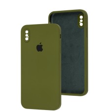 Чохол для iPhone Xs Max Square Full camera зелений / dark olive