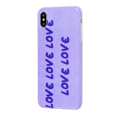 Чохол для iPhone Xs Max Violet glossy "Love" світлофіолетовий
