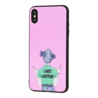 Чохол для iPhone Xs Max ArtStudio Girls Mood "I hate evervone"