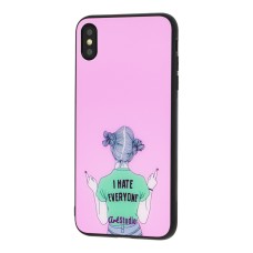 Чохол для iPhone Xs Max ArtStudio Girls Mood "I hate evervone"