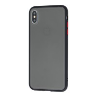 Чохол для iPhone Xs Max LikGus Maxshield чорно-червоний