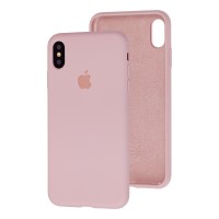Чохол iPhone Xs Max Silicone Full рожевий / pink sand