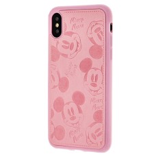 Чохол для iPhone Xs Max Mickey Mouse leather рожевий