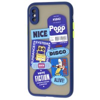 Чохол для iPhone Xs Max Picture shadow matte nice disco синій