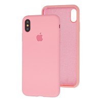 Чохол iPhone Xs Max Silicone Full рожевий / pink