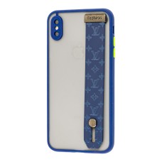Чохол для iPhone Xs Max WristBand LV синій
