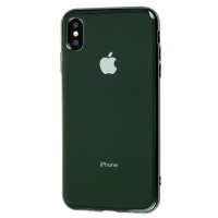 Чохол для iPhone Xs Max Silicone темно-зелений
