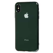 Чохол для iPhone Xs Max Silicone темно-зелений
