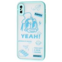 Чохол для iPhone Xs Max Picture shadow matte Donald Duck бірюзовий