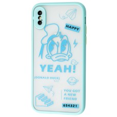Чохол для iPhone Xs Max Picture shadow matte Donald Duck бірюзовий