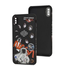 Чохол для iPhone Xs Max Brand Design nasa чорний