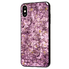 Чохол для iPhone Xs Max New мармур фіолетовий з цукерки