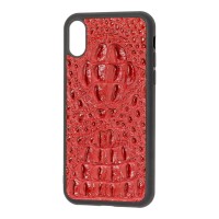 Чохол для iPhone Xs Max Genuine Leather Horsman червоний